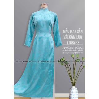 Áo Dài Truyền Thống Gấm Lụa TTGR433